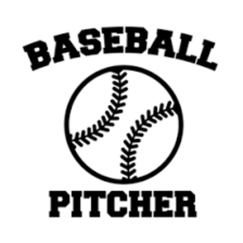 Baseball pitcher vinyl decal sticker